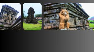 Kolase foto Candi Kidal Malang untuk artikel Sejarah Candi Kidal Malang, menampilkan arsitektur dan relief peninggalan Singhasari