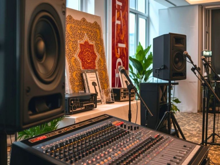 Setup sound system untuk kegiatan gathering sebagai dukungan acara