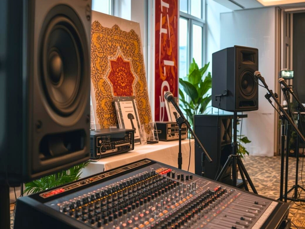 Setup sound system untuk kegiatan gathering sebagai dukungan acara